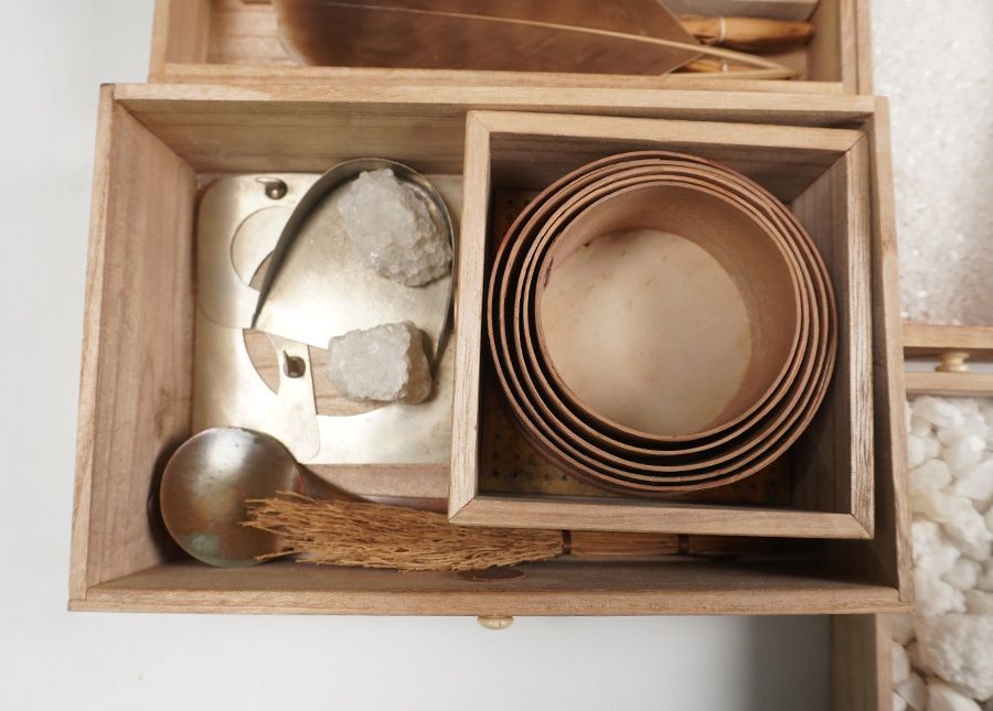 盆石道具 盆栽道具 盆景 盆栽 砂箪笥 道具 白砂 天然石 盆石など 一式