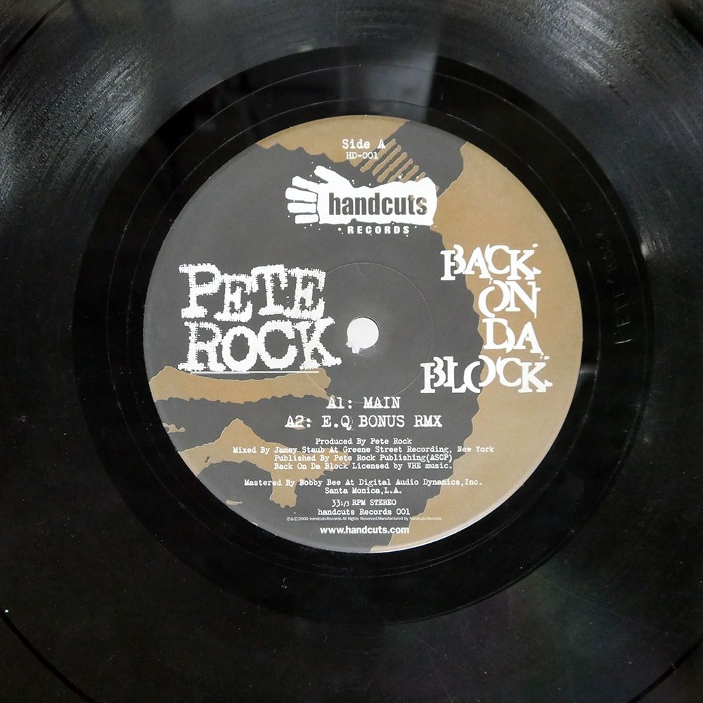 国内盤 ピートロック/BACK ON DA BLOCK/HANDCUTS HD001 12 - メルカリ