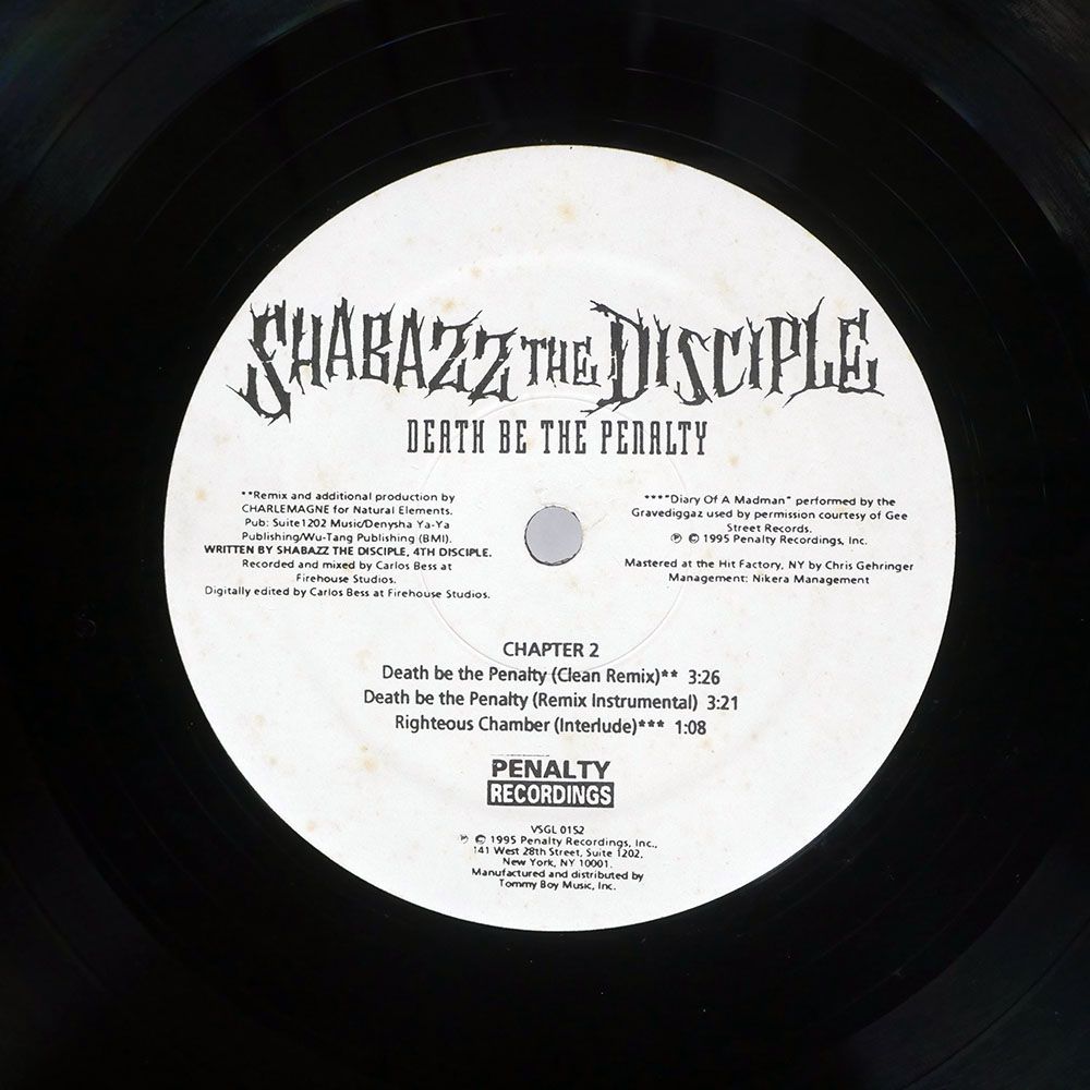 米 US盤 SHABAZZ THE DISCIPLE/DEATH BE THE PENALTY/PENALTY