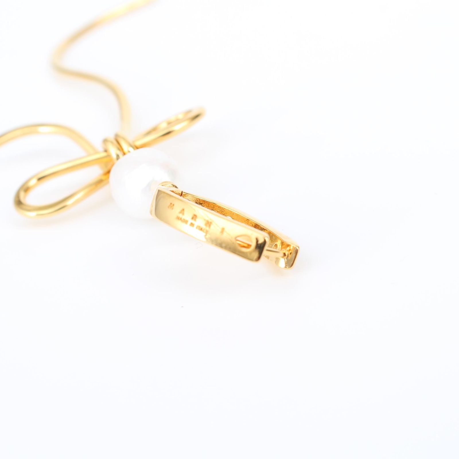 マルニ MARNI ピアス BOW DROP EARRINGS WITH PEARLS [リボンドロップ 