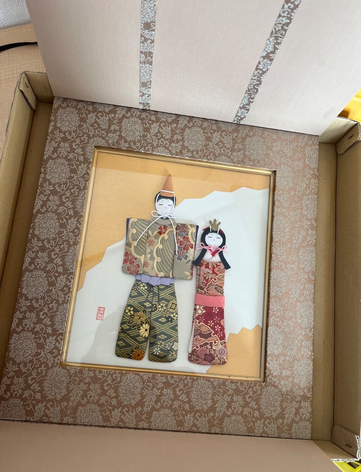 立ち雛 押し絵 雛人形 色紙額 モダン軸 お雛様 ひな祭り - メルカリ