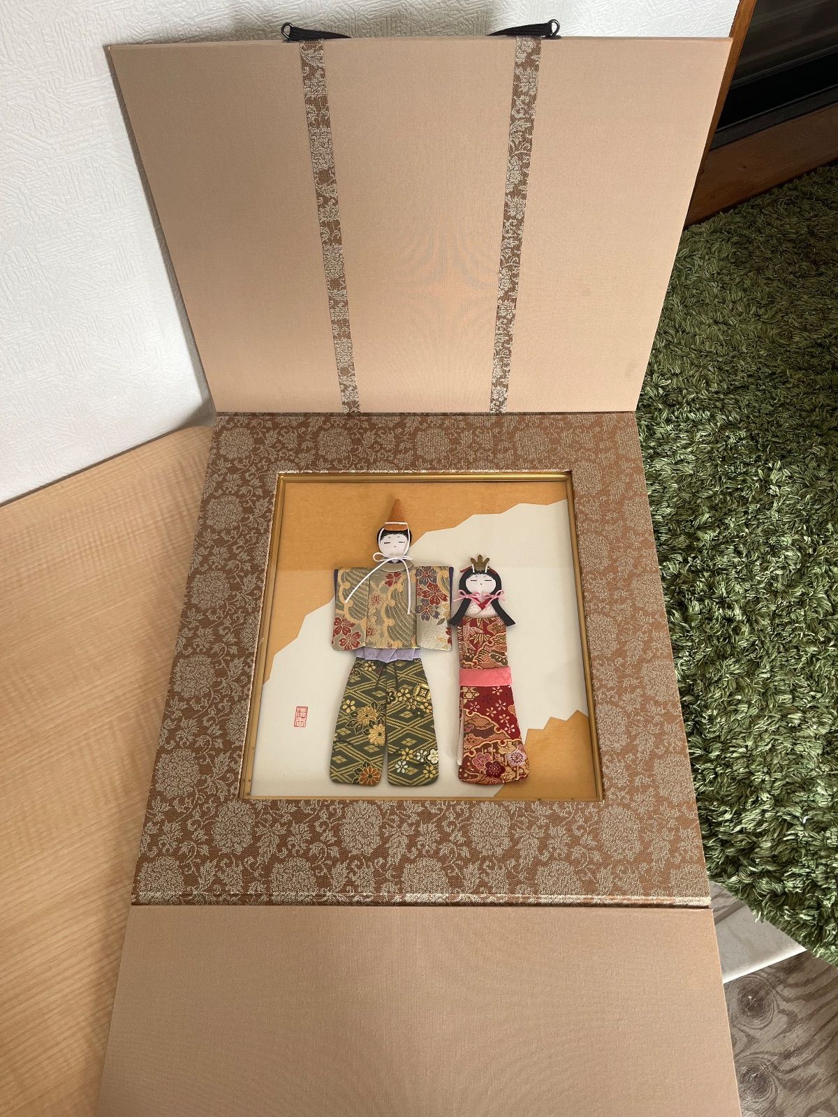 立ち雛 押し絵 雛人形 色紙額 モダン軸 お雛様 ひな祭り - メルカリ