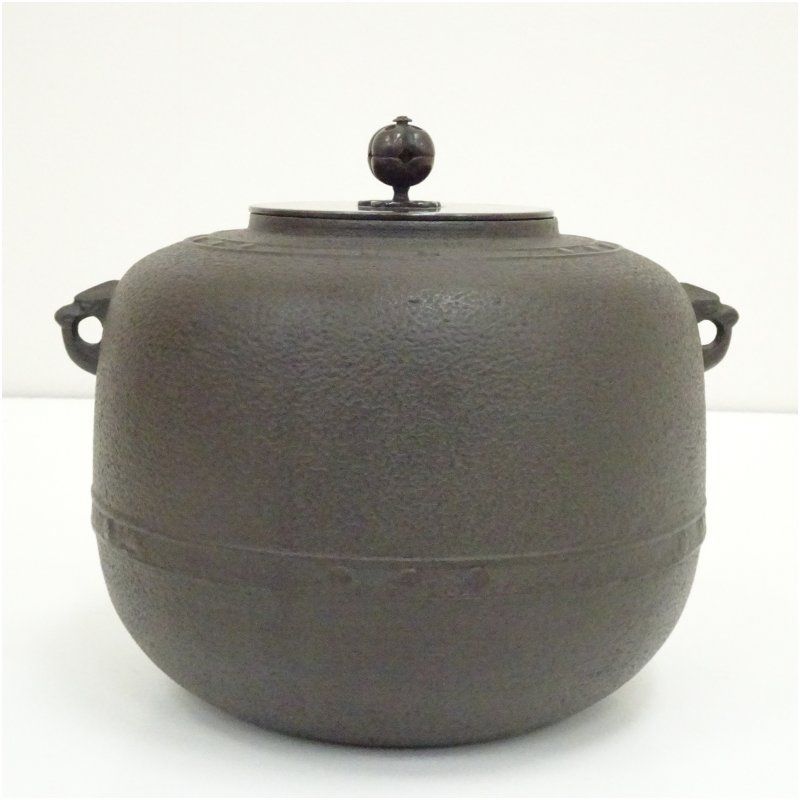 釜師 金森浄栄造 万代屋釜（共箱） 茶道 茶道具 おしゃれ 茶釜 茶器