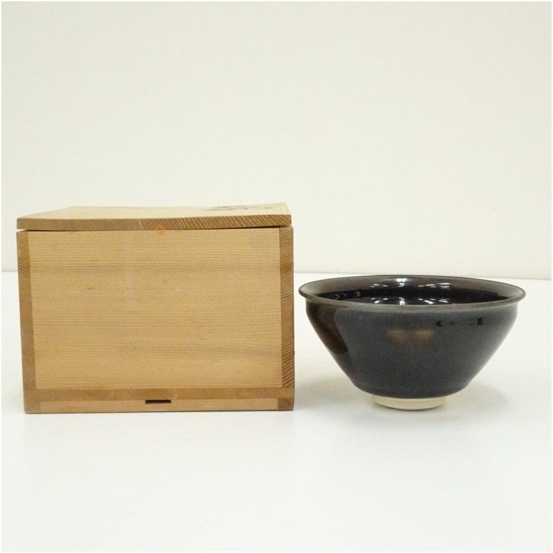 宗山造 天目茶碗（保護箱） 茶道 抹茶 おしゃれ 抹茶茶碗 抹茶碗 和