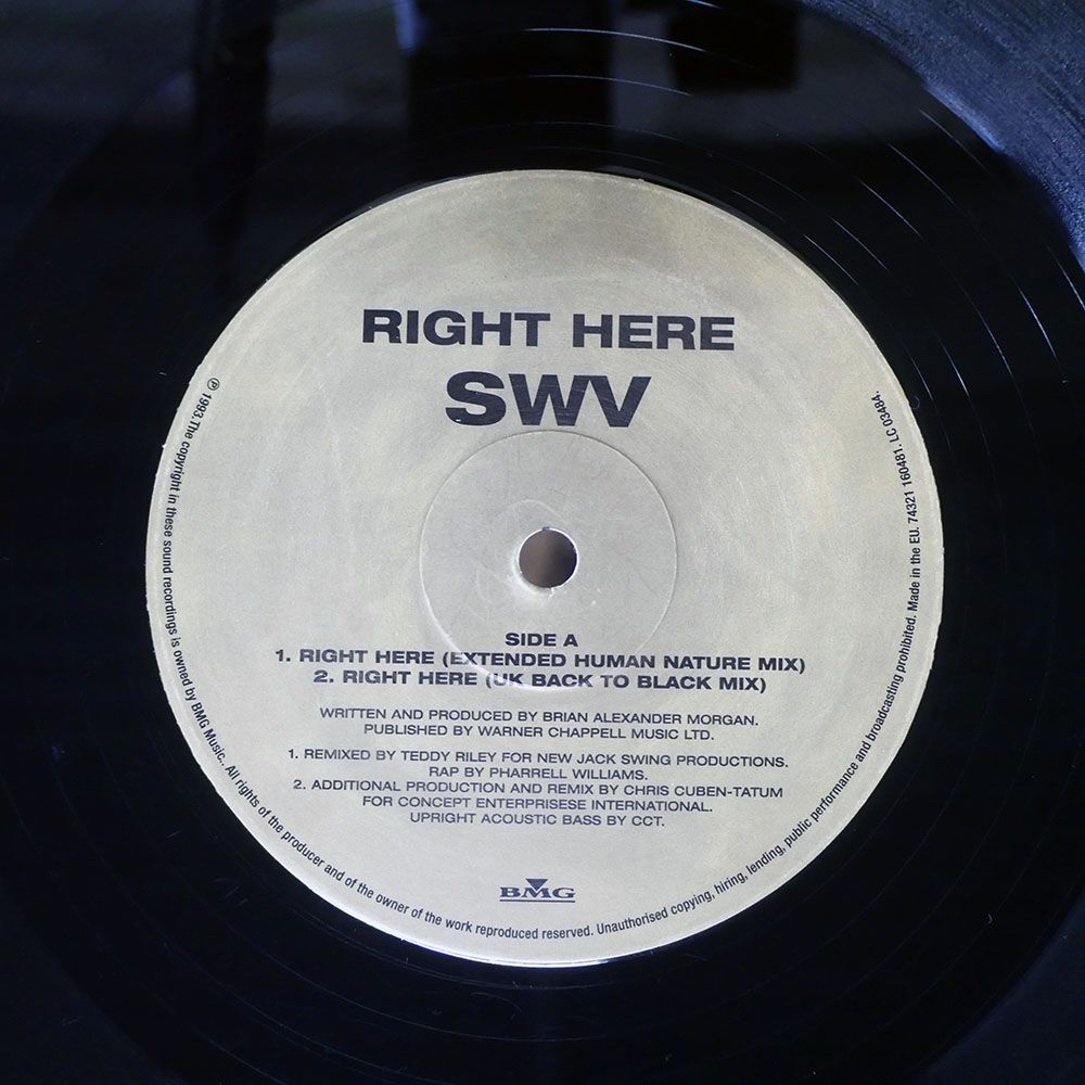 英 UK盤 SWV/RIGHT HERE (HUMAN NATURE MIX)/RCA 74321160481 12
