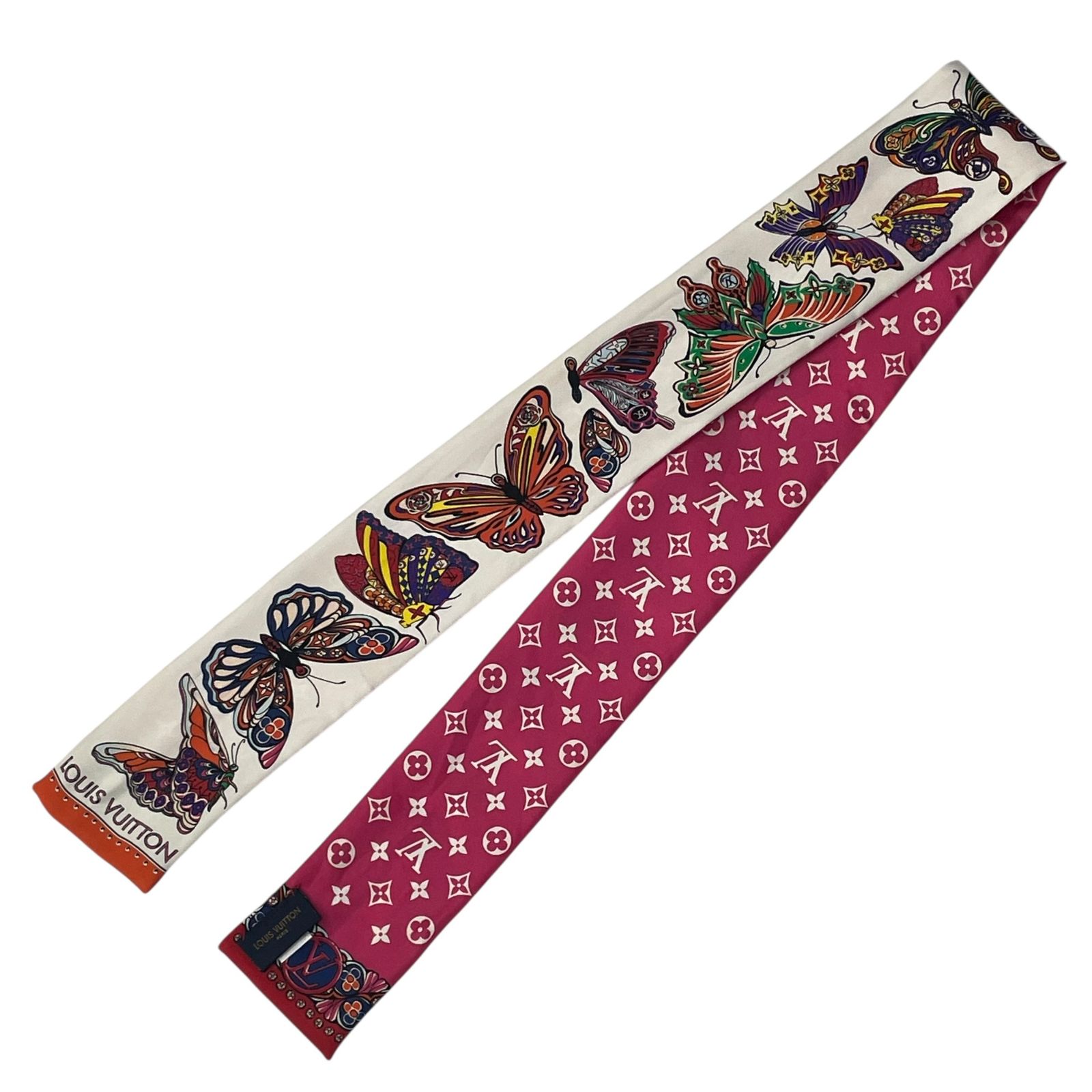 美品 LOUIS VUITTON ルイ・ヴィトン スカーフ シルク Bando World of 