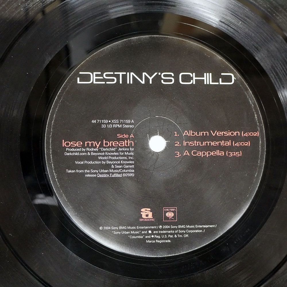 米 US盤 DESTINY'S CHILD/LOSE MY BREATH/COLUMBIA 4471159 12 - メルカリ