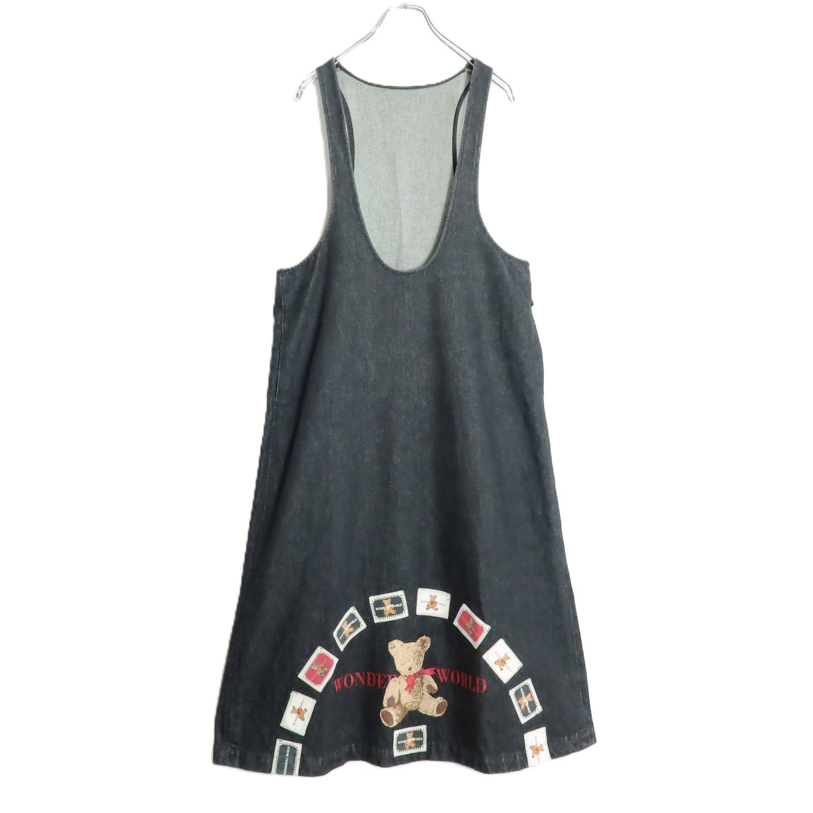 ワンダフルワールド カネコイサオ☆くまpt&ワッペン♪デニムの