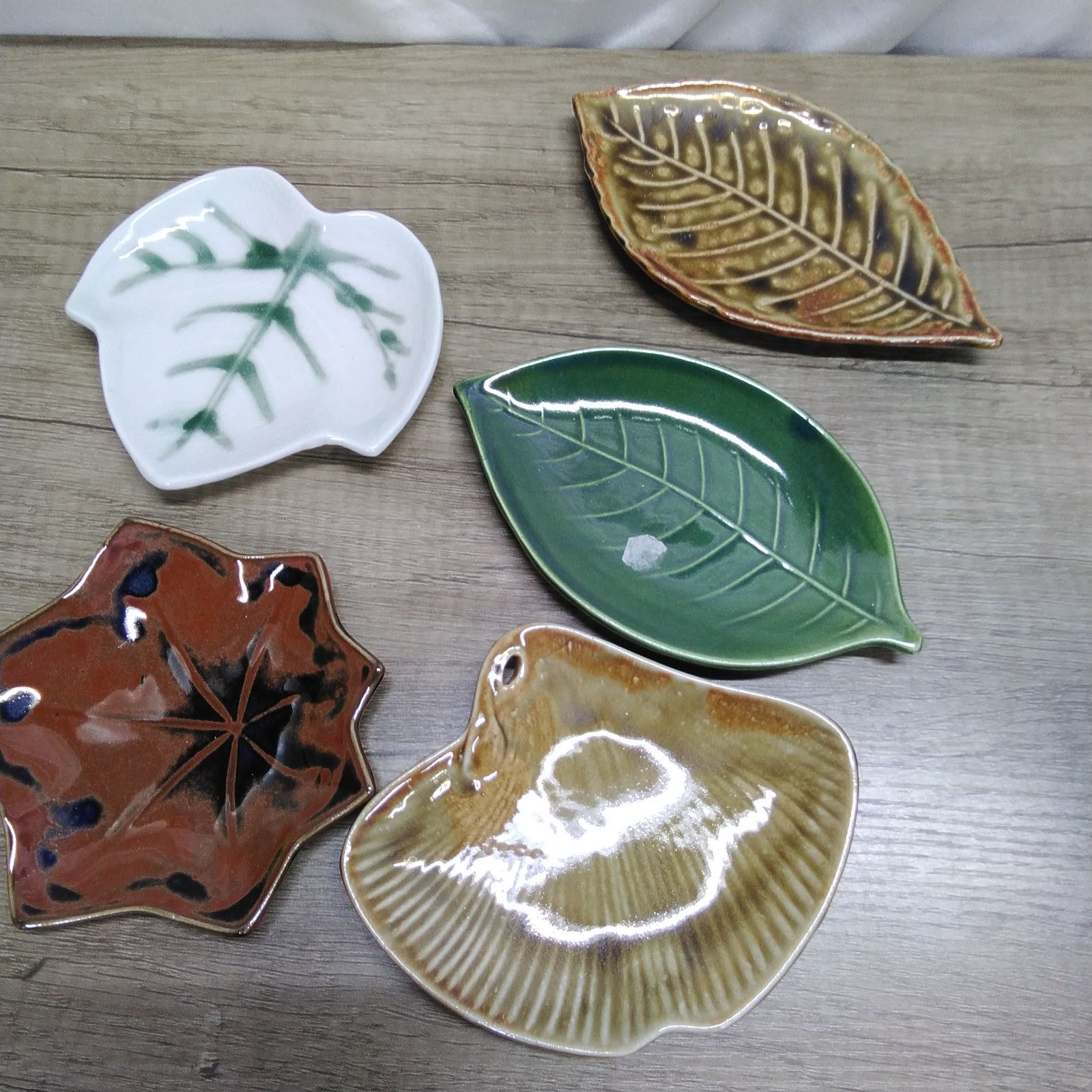 和食器 陶器製 たち吉 「吹きよせ皿」小皿 銘々皿 5枚セット 長期間