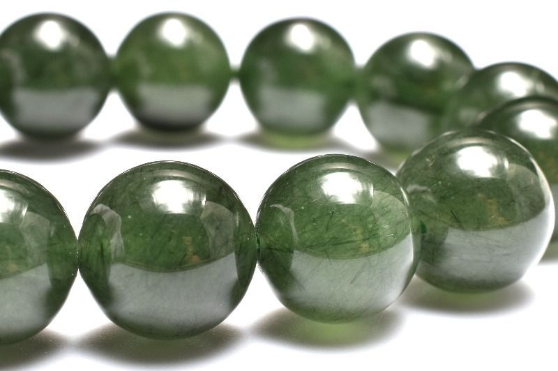 1点物】濃密内包 グリーンルチルクォーツ(アクチノライトインクォーツ