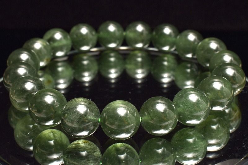 1点物】濃密内包 グリーンルチルクォーツ(アクチノライトインクォーツ