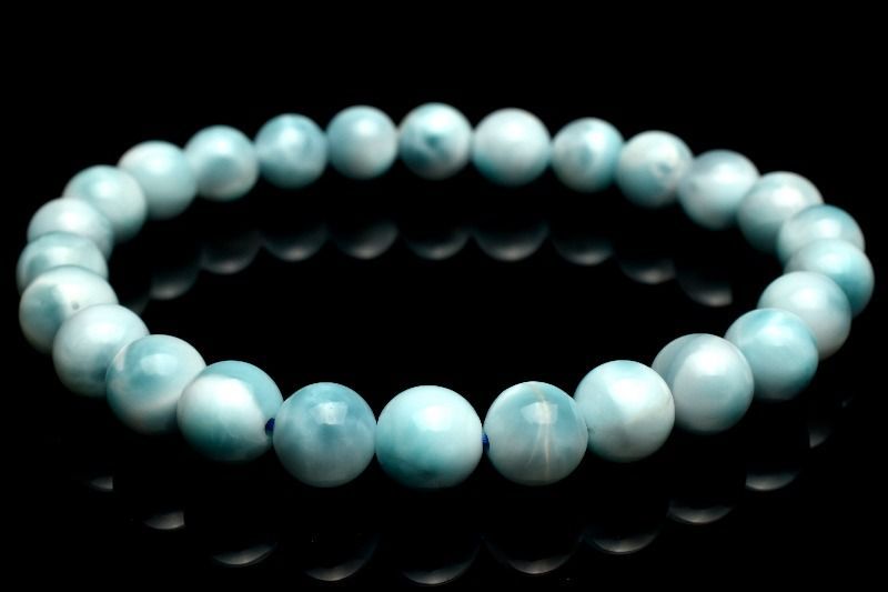 1点物】ドミニカブルー◇カリブの海の宝石 ラリマー 7mm ブレスレット
