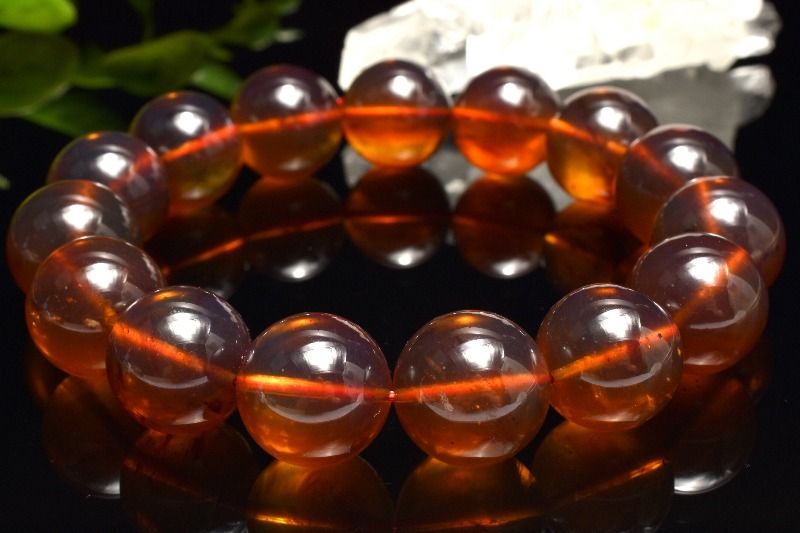 1点物】希少◇ミャンマー産 レッドブルーアンバー 13.5mm