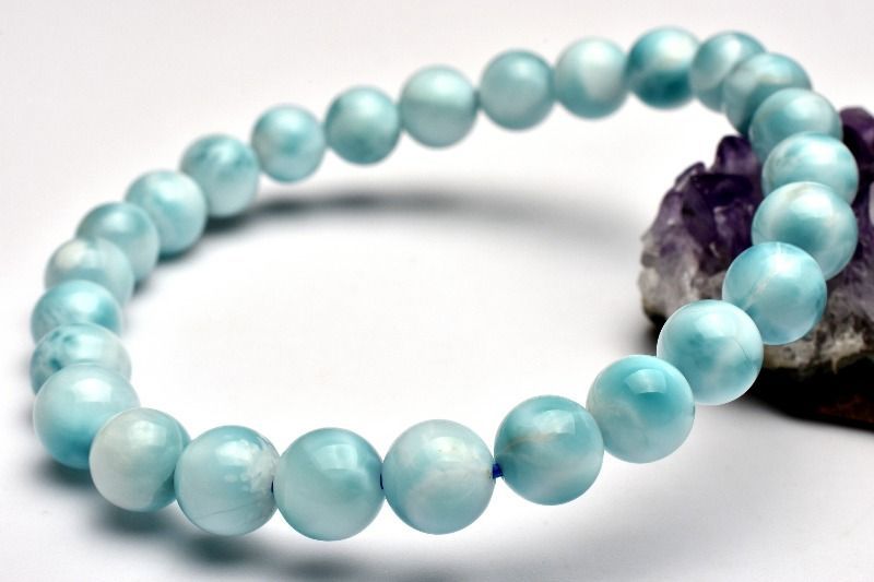 1点物】ドミニカブルー◇カリブの海の宝石 ラリマー 7mm ブレスレット
