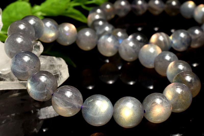 ピンクレインボーシラー ラブラドライト 8.5mm ブレスレット 1個売り