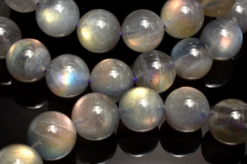 ピンクレインボーシラー ラブラドライト 8.5mm ブレスレット 1個売り