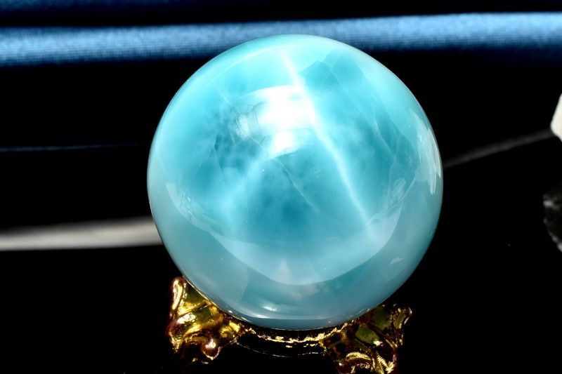 1点物】大珠◇三大ヒーリング ラリマー 27mm 丸玉(台座付き) スフィア