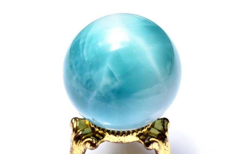 1点物】大珠◇三大ヒーリング ラリマー 27mm 丸玉(台座付き) スフィア