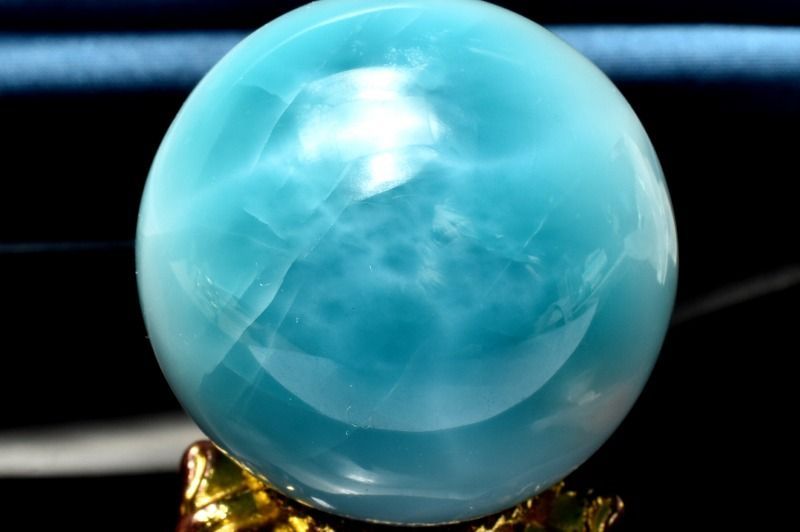 1点物】大珠◇三大ヒーリング ラリマー 27mm 丸玉(台座付き) スフィア
