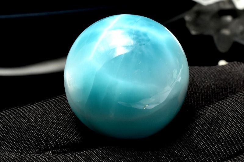 1点物】大珠◇三大ヒーリング ラリマー 27mm 丸玉(台座付き) スフィア