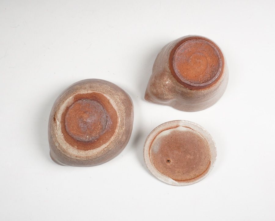 十二代 田原陶兵衛 萩焼 萩煎茶器 急須 湯冷し 茶碗 共箱 茶道具