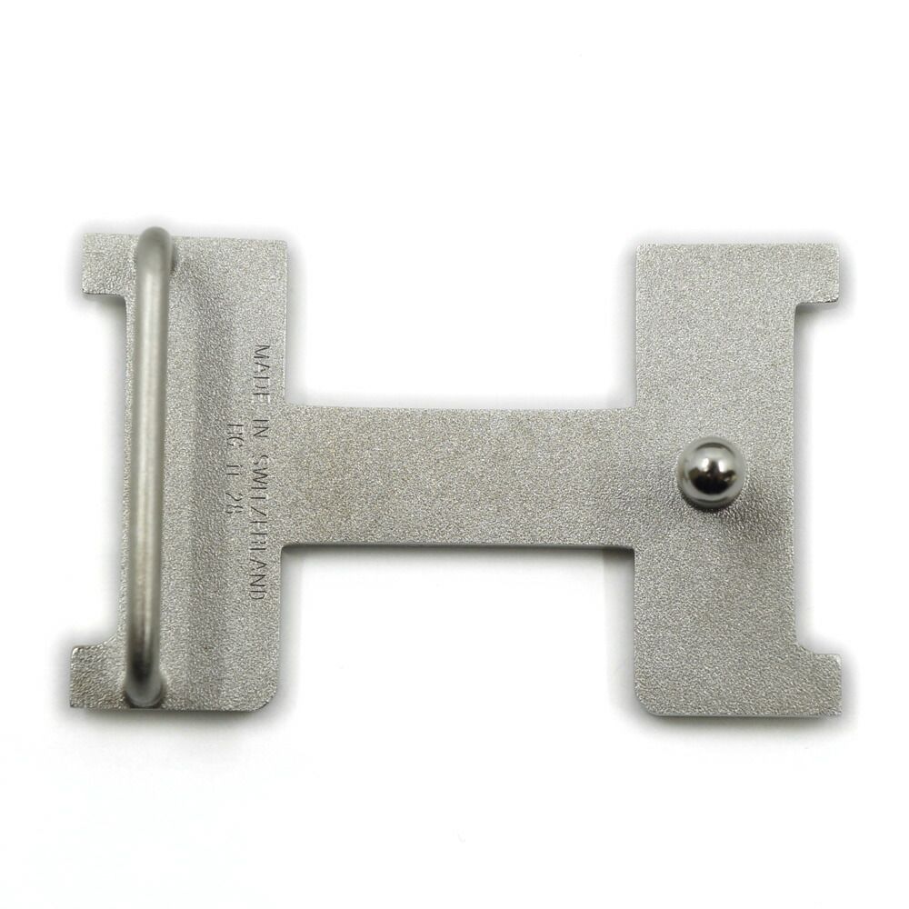 栄】エルメス コンスタンスベルト Hロゴ ブラック ネイビー シルバー