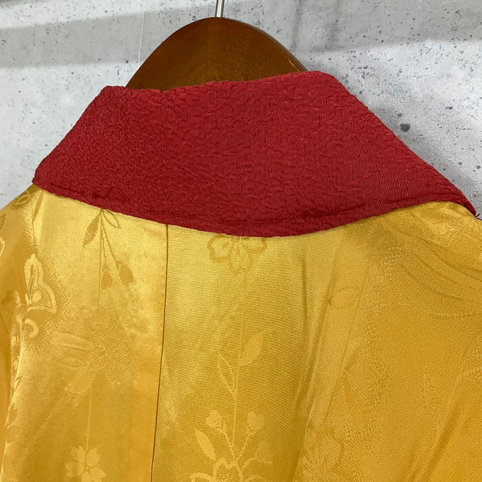 ◇kimono+one◇未使用同然◇振袖長襦袢◇単衣◇正絹◇袖無双◇居敷当て