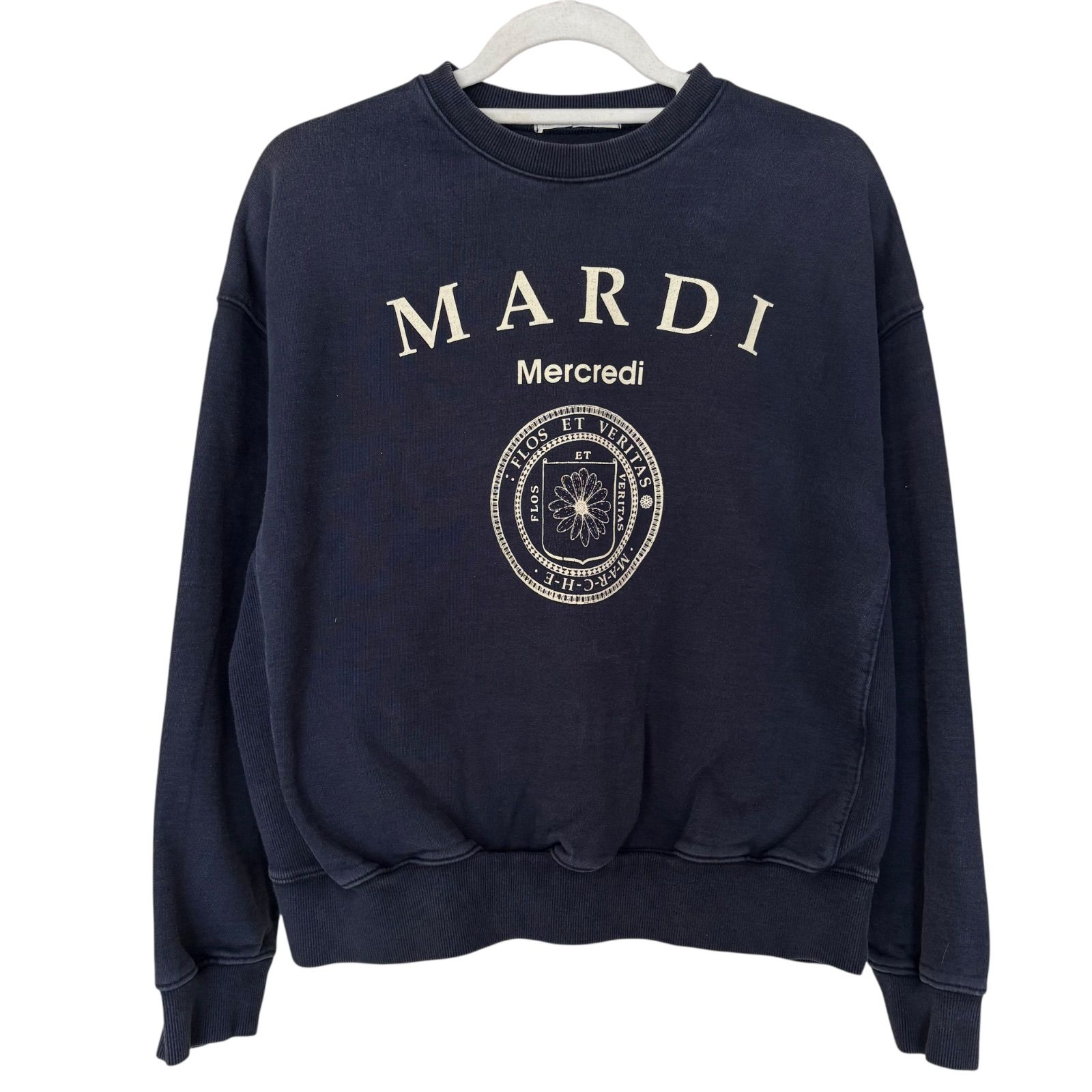 古着 Mardi Mercredi マルディメクルディ トレーナー ネイビー 2512 