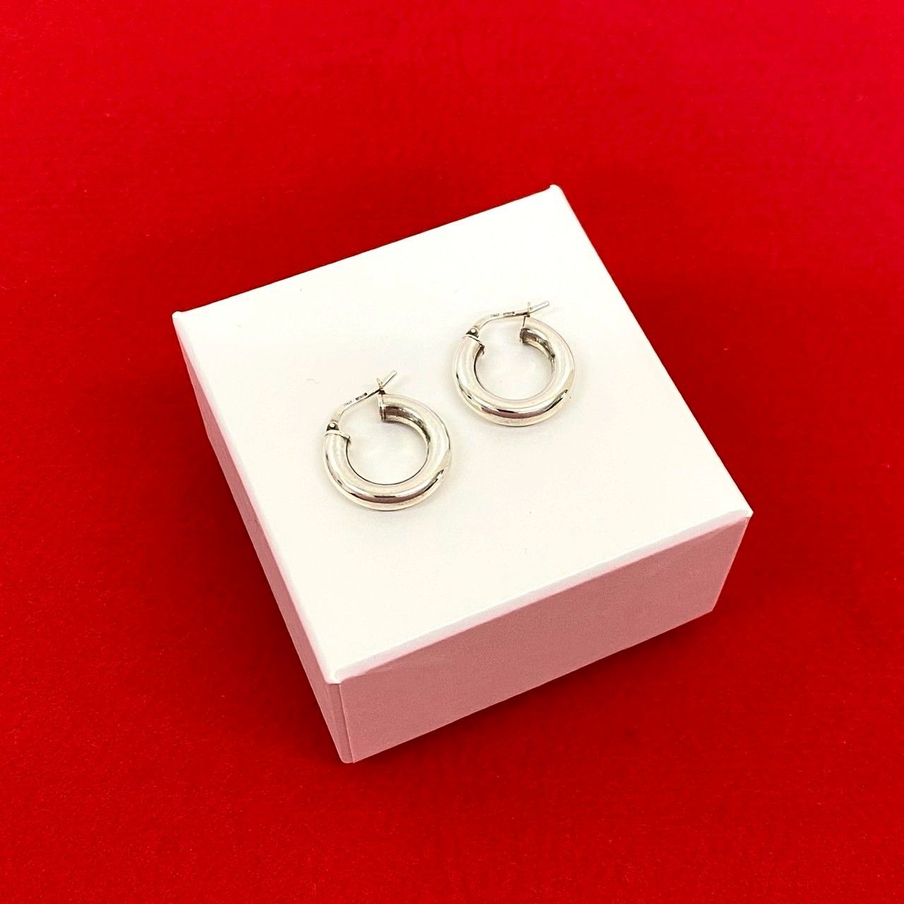 極 美品 希少品 BOTTEGA VENETA ボッテガヴェネタ シルバー925 フープ