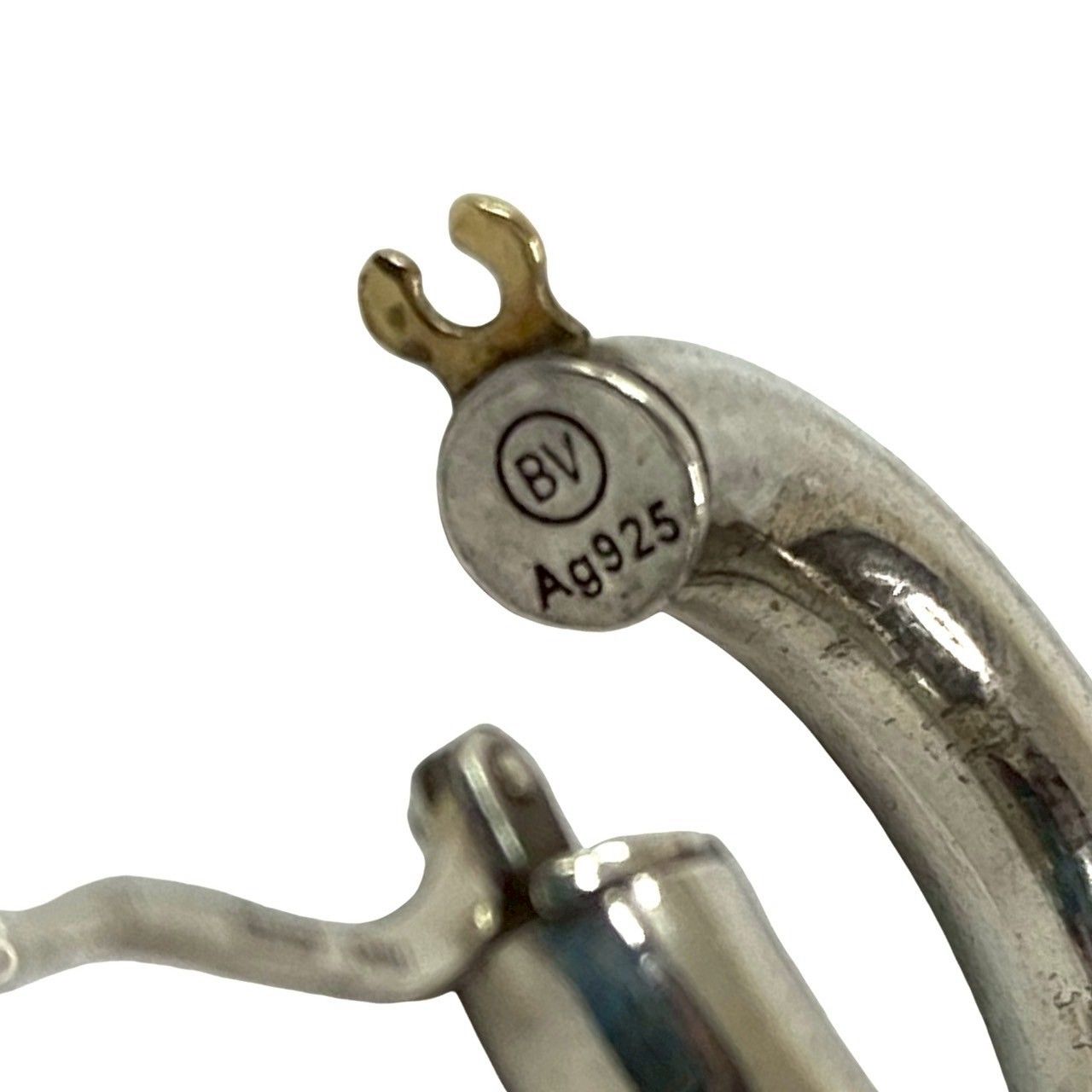 極 美品 希少品 BOTTEGA VENETA ボッテガヴェネタ シルバー925 フープ