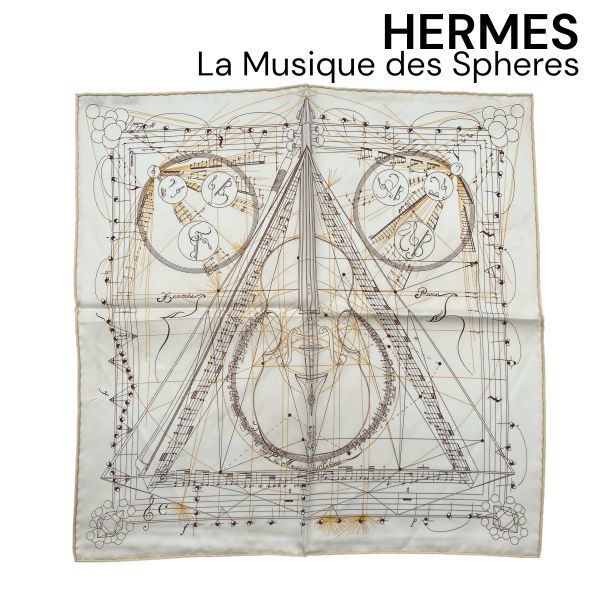 ○ エルメス HERMES カレ45 スカーフ バンダナ 球体が奏でる音楽 La