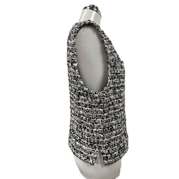 ◇ エムプルミエ M-PREMIER ツイードベスト トップス ボタン 重ね着