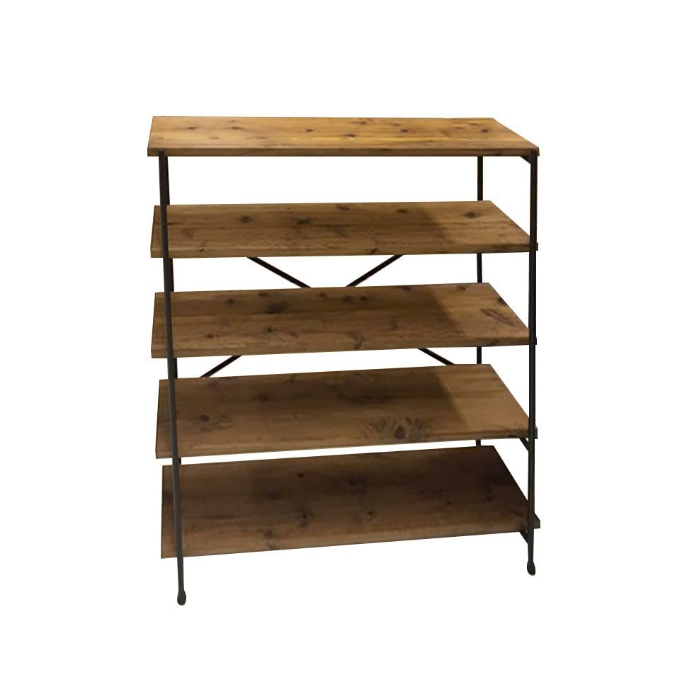 棚 アイアンラック アイアン&ウッド 日本製 5段 インダストリアル