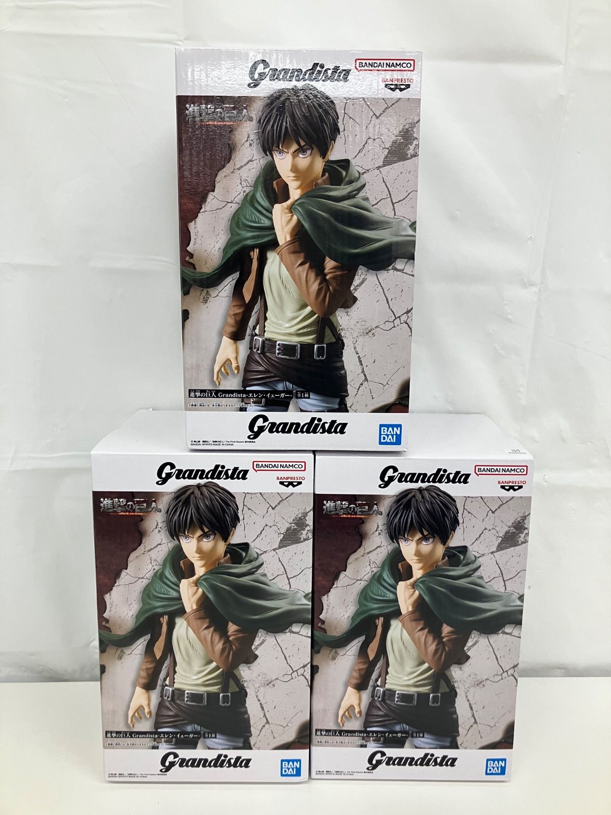 未開封 進撃の巨人 Grandista エレンイェーガー フィギュア 3個セット