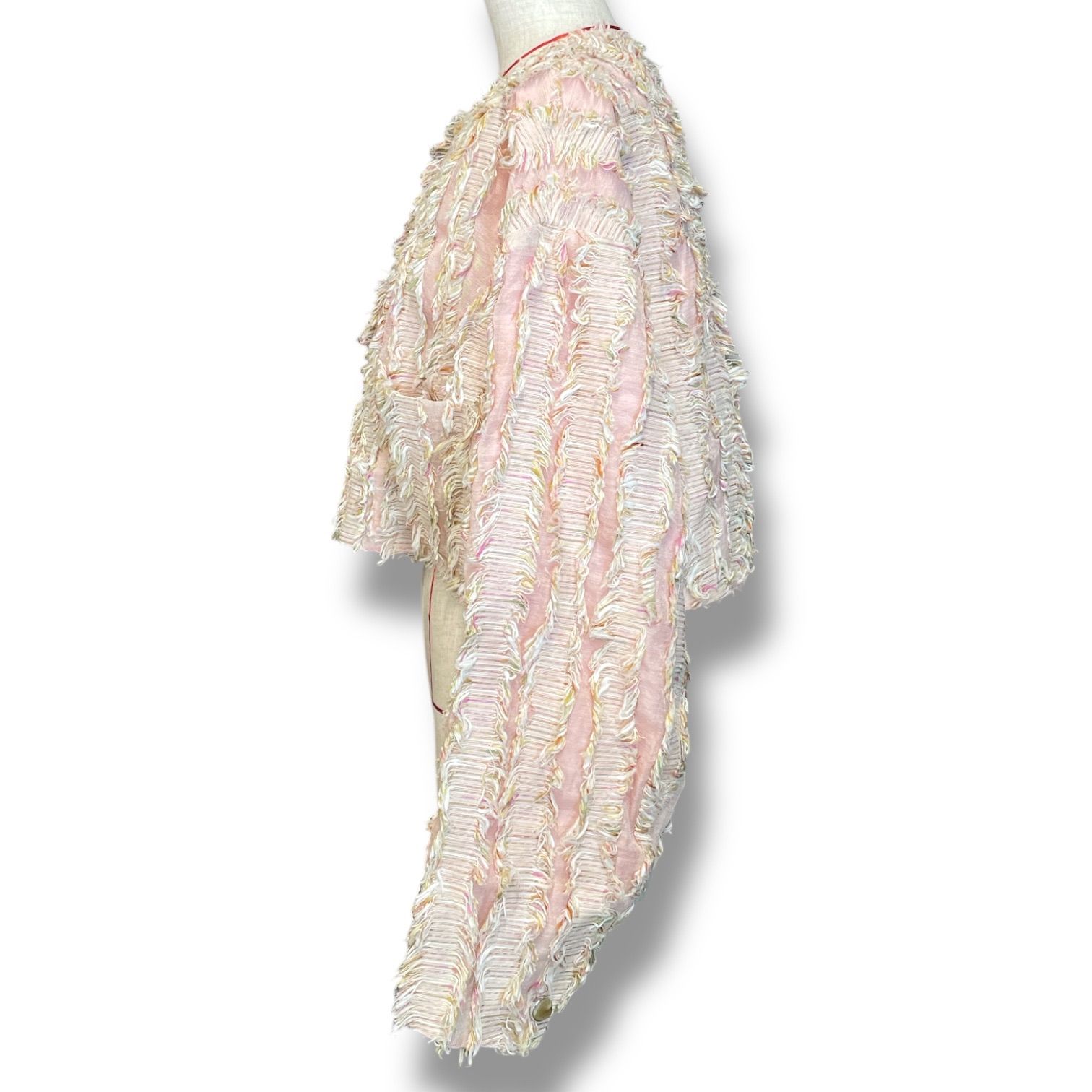 Ameri アメリ MIX PINK SHAGGY SHORT JACKET ミックスピンクシャギー