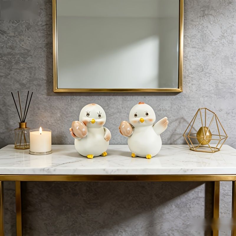 置物 オブジェ ガーデンオーナメント 卵を持っているニワトリ 鶏