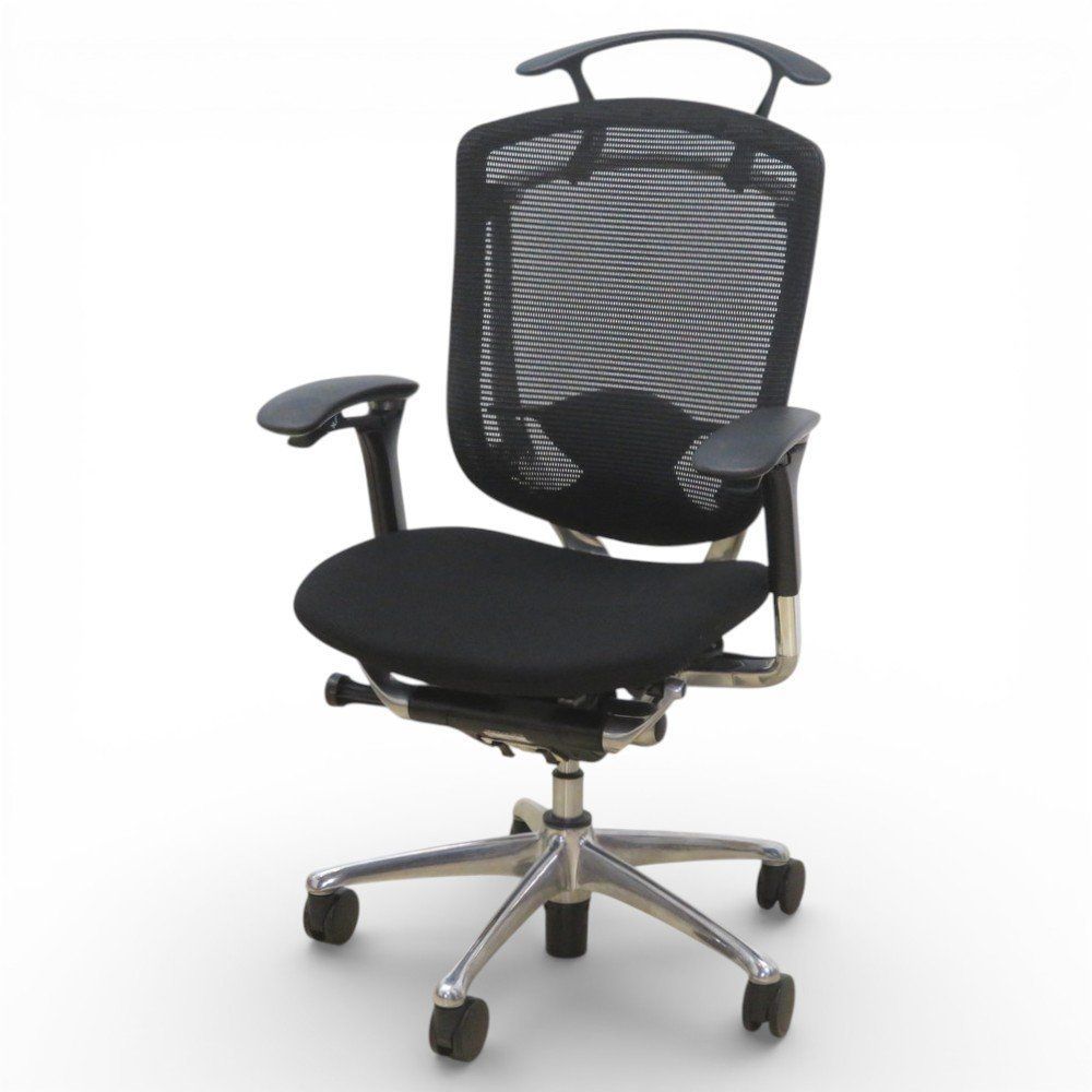 オカムラ コンテッサ セコンダ 肘付き CM42AB FBF1 ブラック ヘッドレスト ハイバック メッシュ 役員椅子 EG20596 オフィスチェア