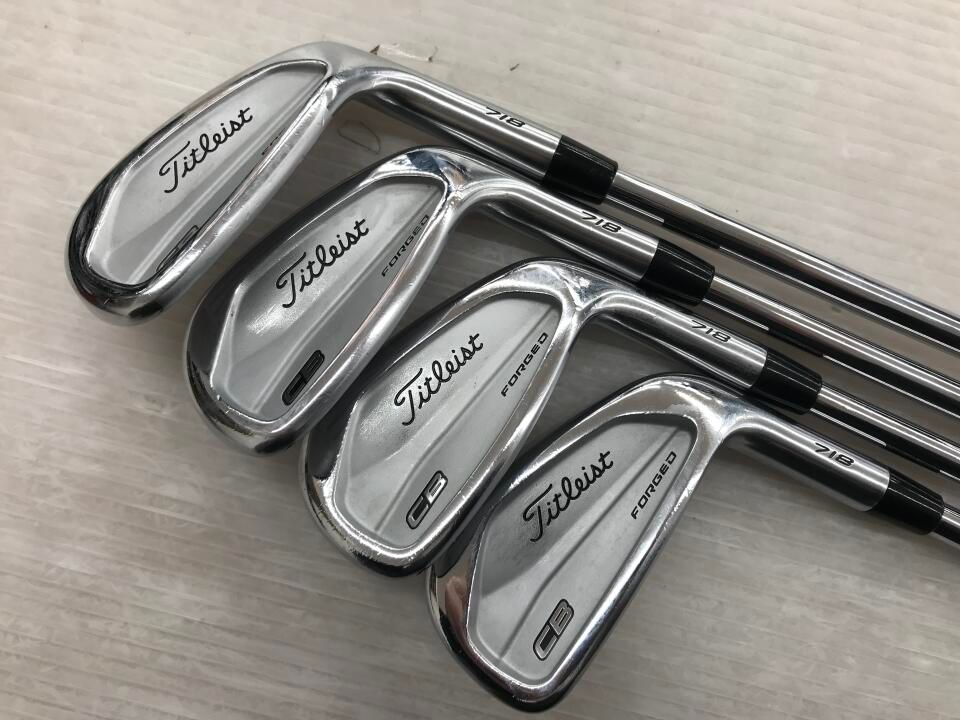 タイトリスト CB 718 AMT TOUR WHITE Sフレックス アイアンセット 中古