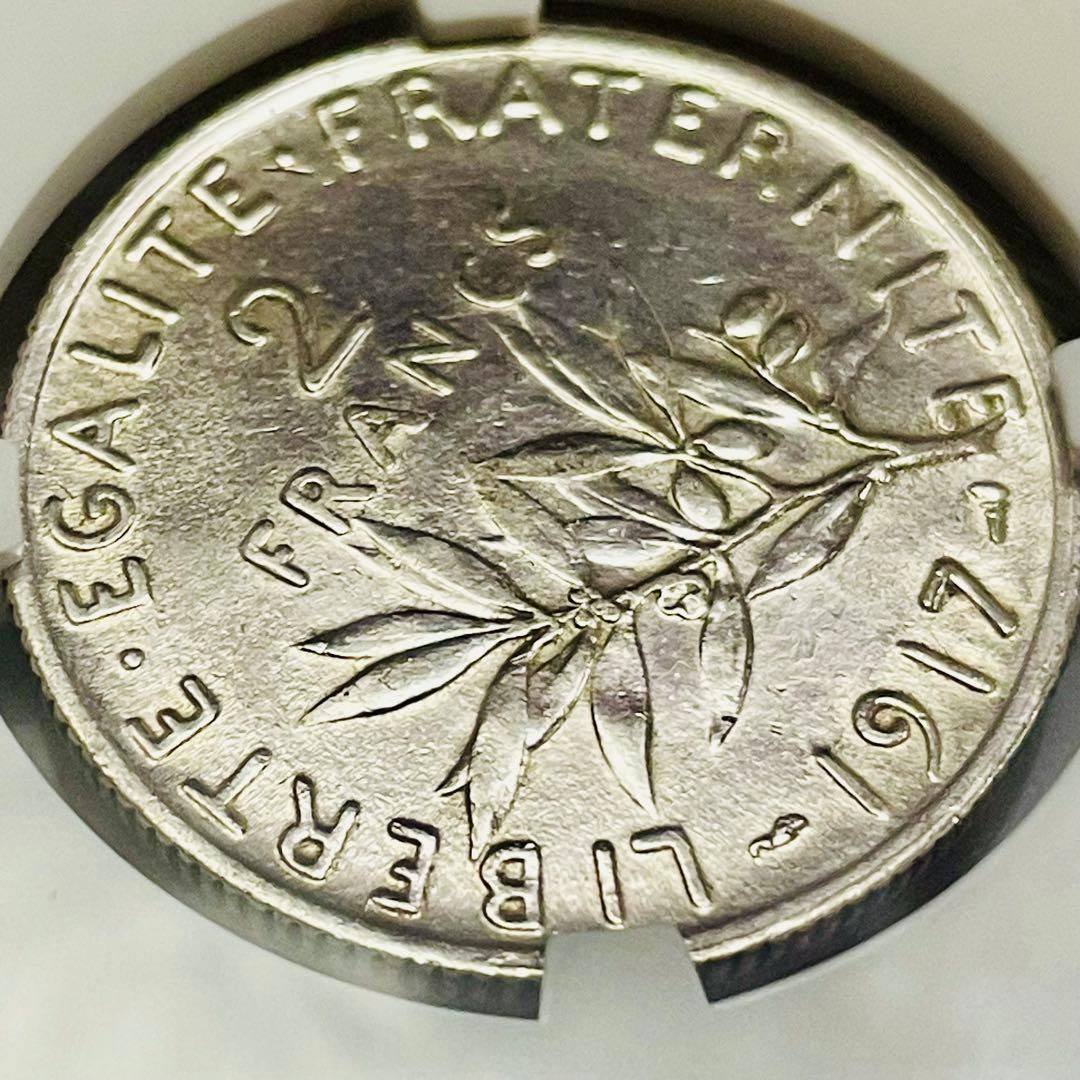 種を蒔く人 仏 2フラン銀貨 1917 NGC XF DETAILS マリアンヌ - メルカリ