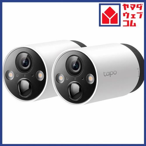 ティーピーリンクジャパン　フルワイヤレスセキュリティカメラシステム バッテリー内蔵 IP65防水　TAPO C420S2