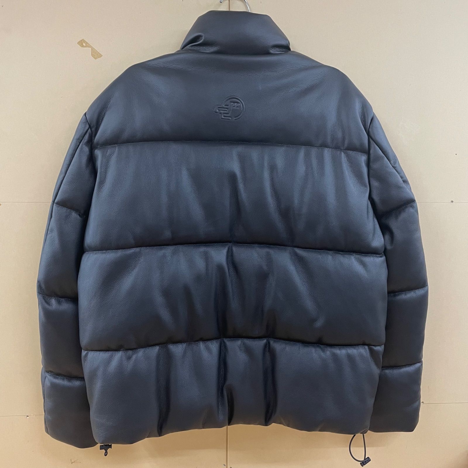 b)ZARA ザラ フェイクレザー パフジャケット パデットブルゾン XL