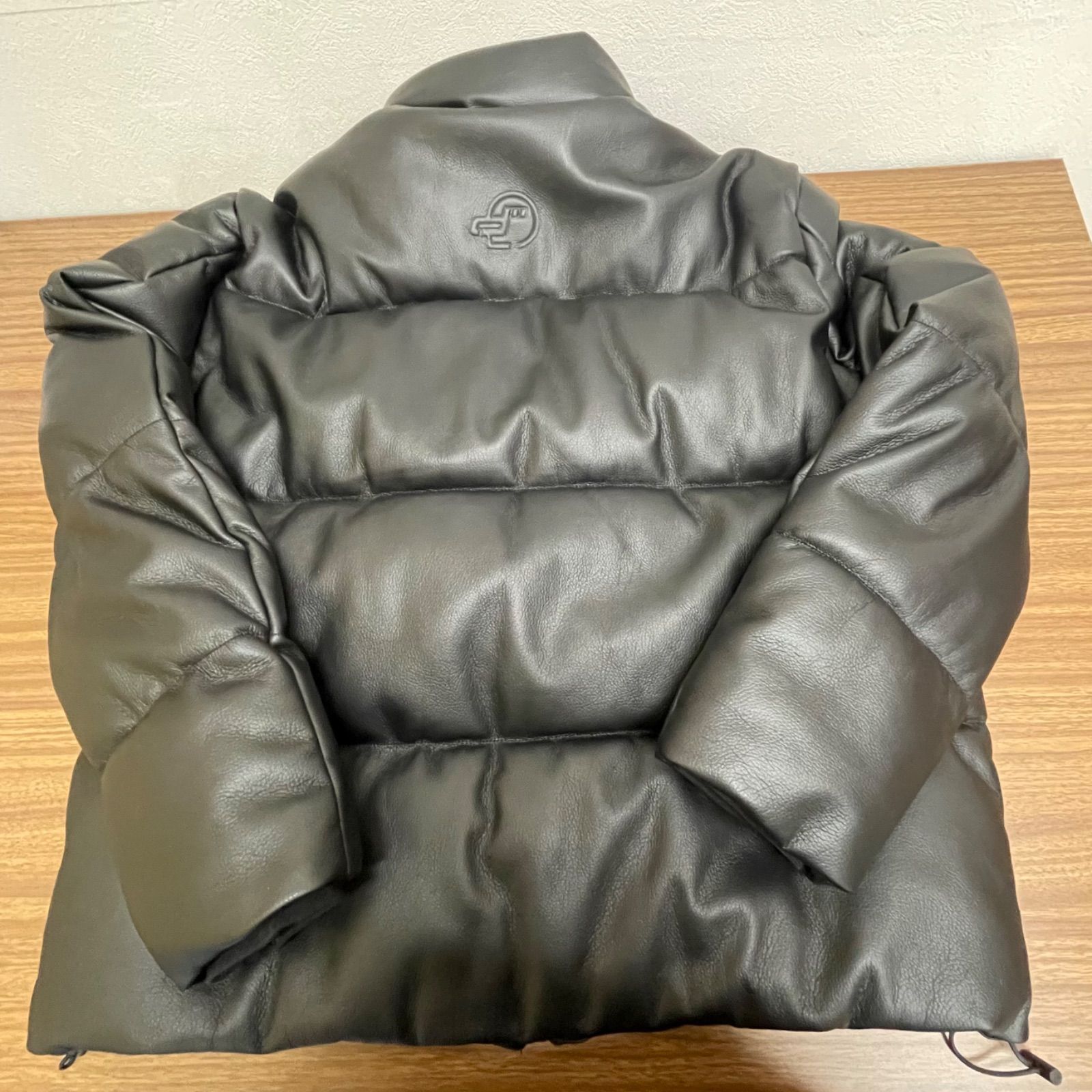 b)ZARA ザラ フェイクレザー パフジャケット パデットブルゾン XL 