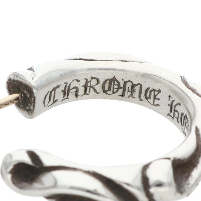 クロムハーツ HOOP SCROOL 1/スクロールフープ シルバーピアス メンズ