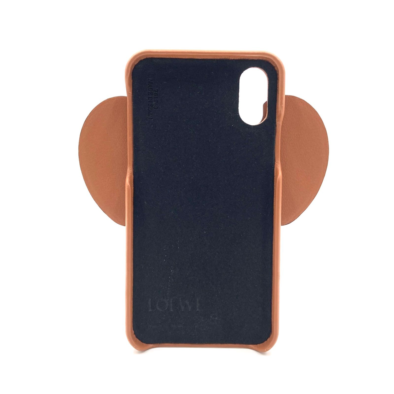 □美品□LOEWE ロエベ エレファント iPhoneX/XS ケース レザー カーフ
