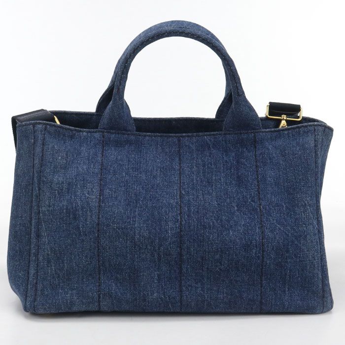 PRADA プラダ 2WAY カナパ トートバッグ デニム【中古】 レディース