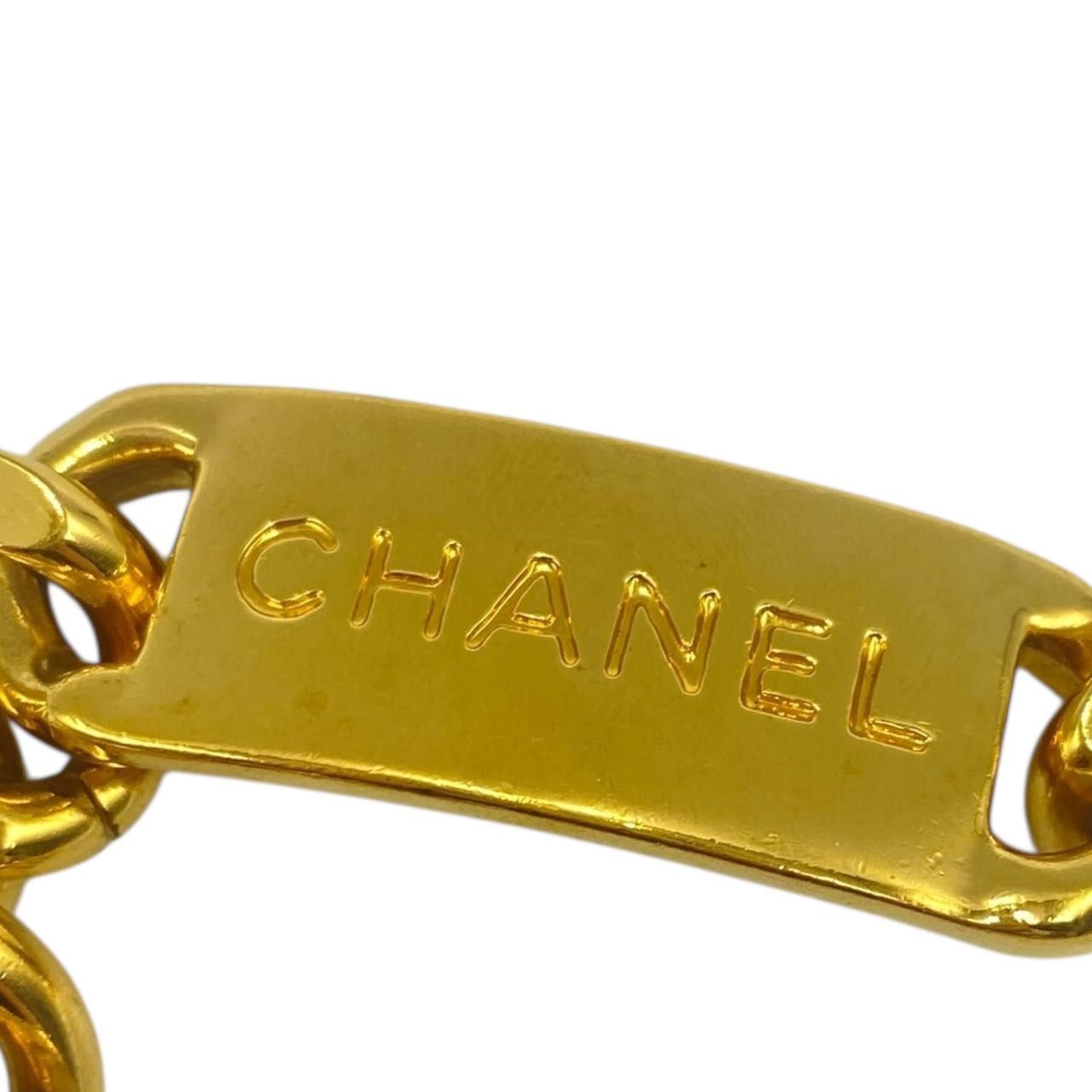 美品 CHANEL シャネル チェーンベルト ココマーク CCロゴ ゴールド