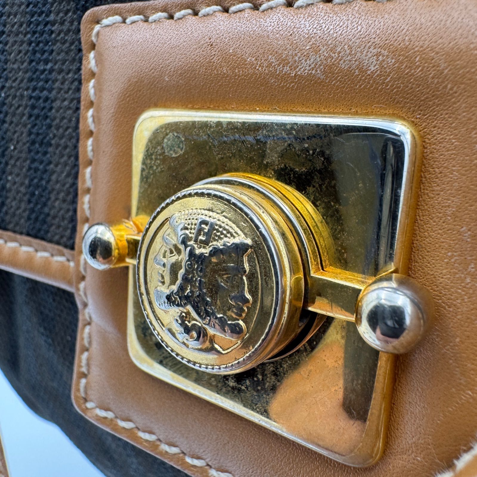 FENDI フェンディ ペカン柄 2way ハンドバッグ ショルダーバッグ ワン