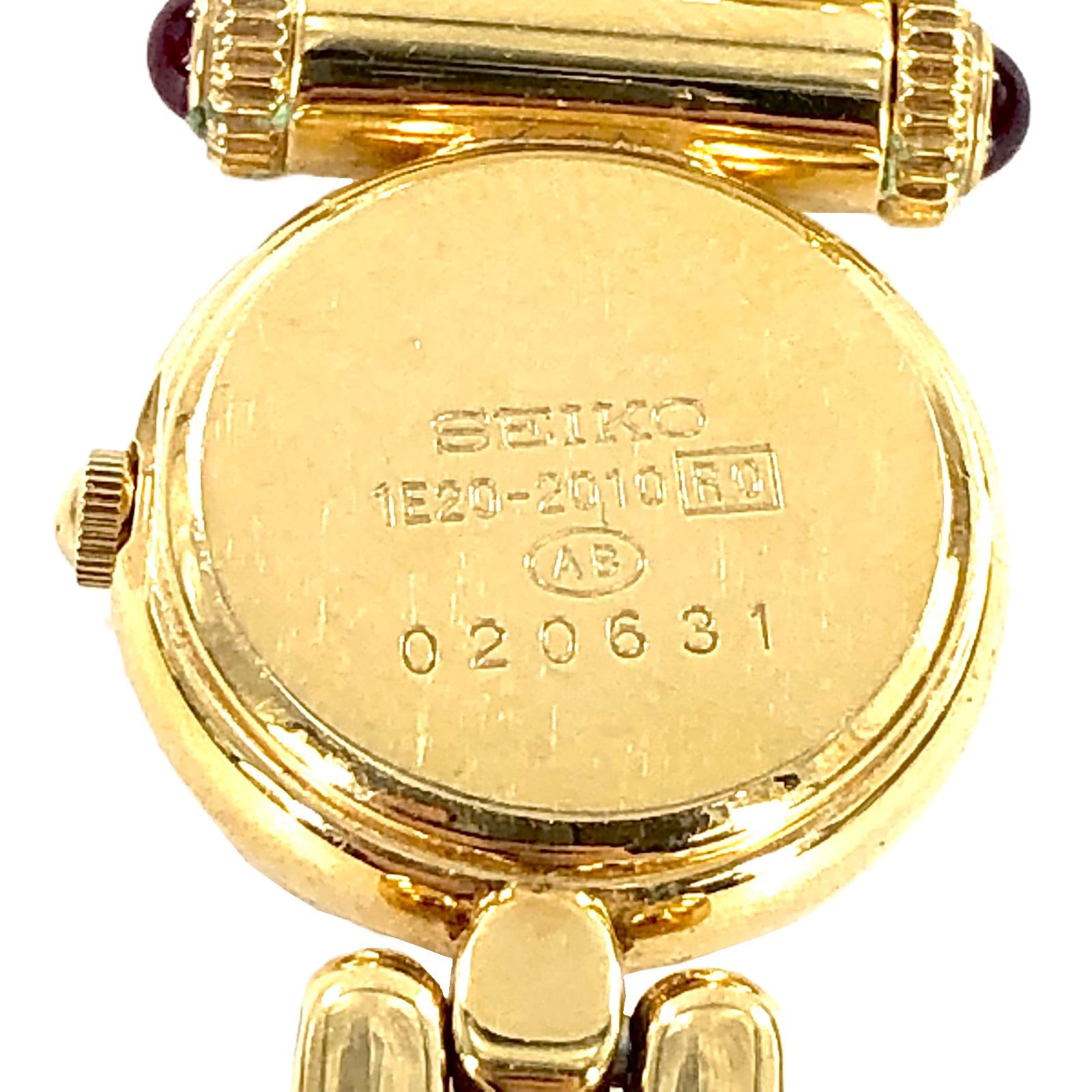SEIKO レディース クォーツ ゴールド 1E20-5960 SEIKO セイコー 1E20-2010 QZ/SS ゴールド文字盤 レディース腕時計