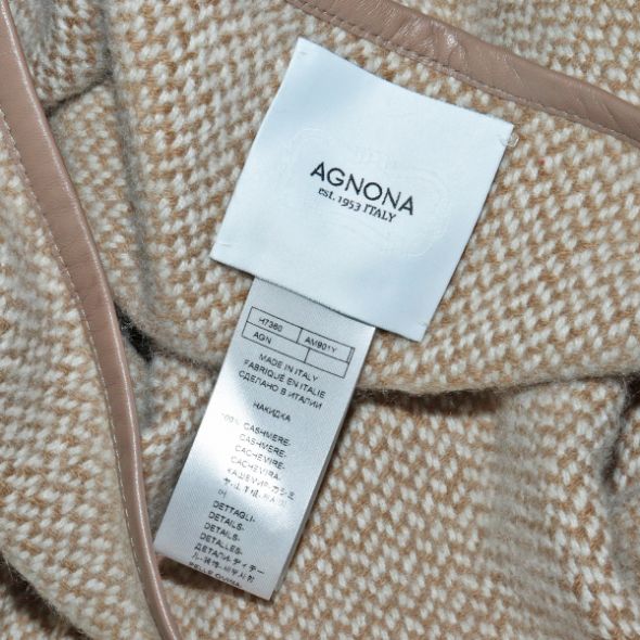 本物 超美品 アニオナ 最高級イタリア製ピュアカシミヤ100%レザー