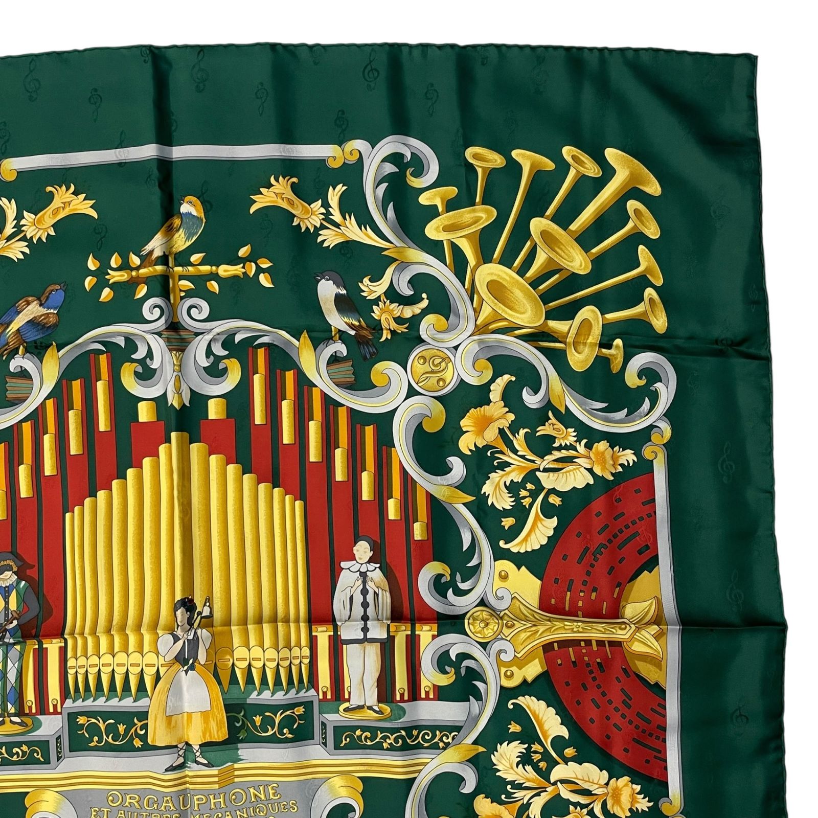 新品同様 HERMES エルメス スカーフ シルク カレ90 ORGAUPHONE ET